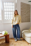 Ceres Life - Clem Knit Pullover - Butter Stripe