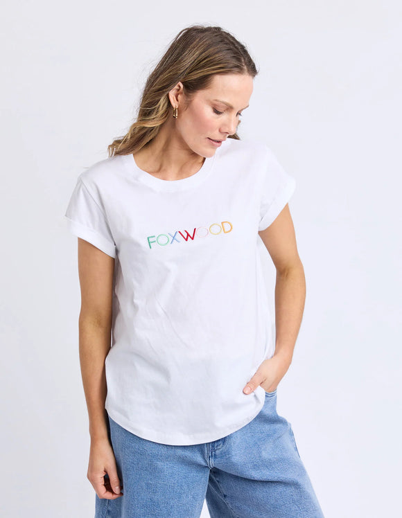 Foxwood - Confetti Tee - White