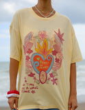 Foxwood - Heart Of Hearts Tee - Lemon