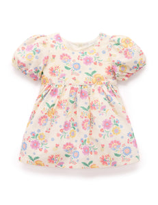 Purebaby - Linen Blend Dress - Mexican Floral