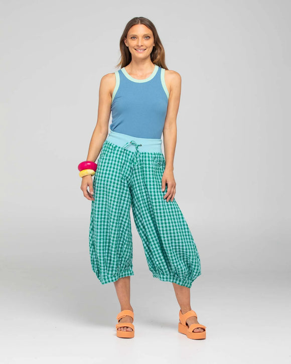 Boom Shankar - Guru Pants - Green Seersucker