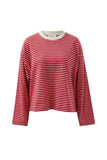 Ceres Life - Beau Long Sleeve Slouchy Tee - Mulberry/Red/Stone