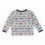 Korango - Farm Trucks Top - Grey Marle