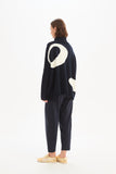 Tirelli - Retro Circle Print Knit - Navy/Cream