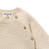 Wilson & Frenchy - Cream Organic Knitted Bubble Kimono Cardigan