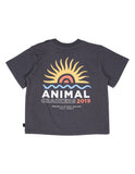 Animal Crackers - Ocean Rise Tee - Charcoal