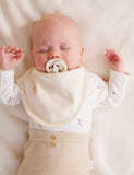 Purebaby - 2 Pack Essential Dribble Bib - Vanilla Wattle Bee