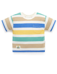 Purebaby - Striped Relaxed Tee - Mexican Stripe