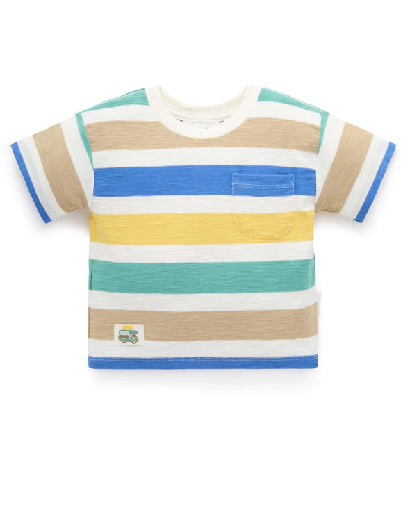 Purebaby - Striped Relaxed Tee - Mexican Stripe