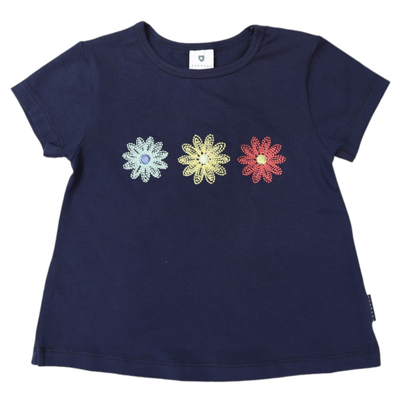 Korango - Flower Swing Top - Navy