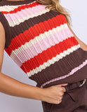 Foxwood - Haven Stripe Knit Top - Grenadine Stripe