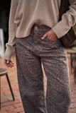 Ceres Life - Harper Barrel Jeans - Leopard