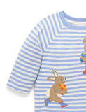 Purebaby - Easter Egg Thief Tee - Pond Stripe