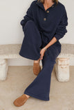 Ceres Life - Marli Button Sweat - Heritage Navy