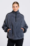 EST - Popover Fleece Sweatshirt- Bluestone
