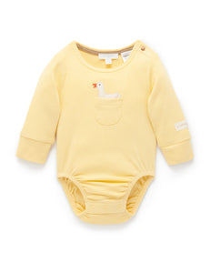 Purebaby - Peekaboo Bodysuit - Duck - Egg