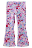 Milky - Lilac Bloom Flared Leggings