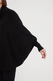 Tirelli - High Neck Oversized Knit - Black