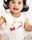 Bebe - Festive Reindeer Tutu Bodysuit