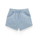 Purebaby - Ruffle Shorts - Faded Denim