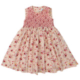 Korango - Hand Smocked Floral Dress - Rose