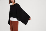 Tirelli - Oversized Knit Layer Top - Black