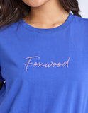 Foxwood - Signature Contrast Tee - Blue With Lilac