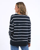 Foxwood - Jayne Throw On - Navy Stripe