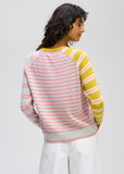 LD & Co - Crazy Stripe Crew - Chartreuse