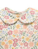 Purebaby - Thick Bodysuit With Collar - Wild Flower