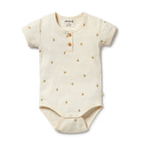 Wilson & Frenchy - Bee Mine Organic Henley Bodysuit