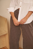 Ceres Life - The Lounge Pant - Textured Chocolate Check