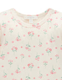 Purebaby - Pointelle Rib Layering Top - Woodland Flower Print