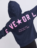 Eve Girl - Performance Hoodie - Navy & Pink