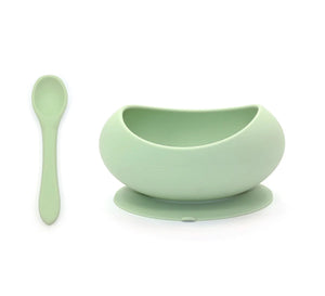 O.B Designs - Stage 1 Suction Bowl & Spoon Set - Mint