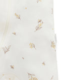 Purebaby - Short Sleeve Leg Zip Growsuit - Vanilla Wattle Bee