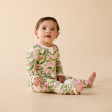 Wilson & Frenchy - Ma Fleur Organic Zipsuit With Feet