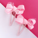 Lauren Hinkley - Pink Bunny Mini Grosgrain Hair Clips