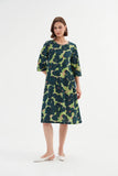 Tirelli - Curve Seam Poplin Dress - Forest Blooms