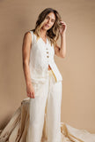 Foxwood - Payton Vest - Vintage White
