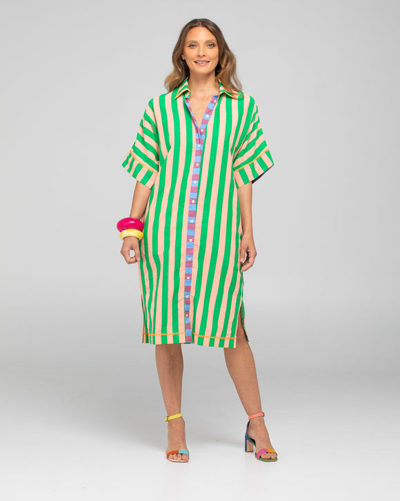 Boom Shankar - Maui Shirt Dress - Capri Peach