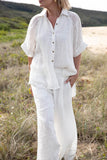 Eadie Lifestyle - Arana Linen Pants - Off White