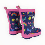 Korango - Spring Rainbow Gumboots - Navy