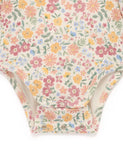 Purebaby - Thick Bodysuit With Collar - Wild Flower