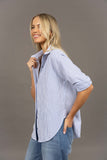 Humidity - Nala Stripe Shirt - Sky Blue Stripe