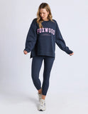 Foxwood - Interval Crew - Navy With Neon Pink