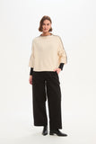Tirelli - Contrast Stitch Detail Knit - Cream