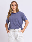 Foxwood - Hutch Stripe Tee - Navy / White Stripe