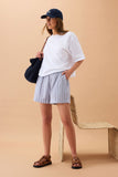 Ceres Life - Mila Shorts - College Blue Ladder Stripe