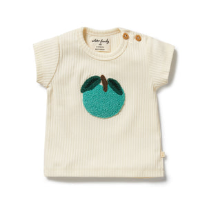 Wilson & Frenchy - Apple Papple Organic Embroidered Tee